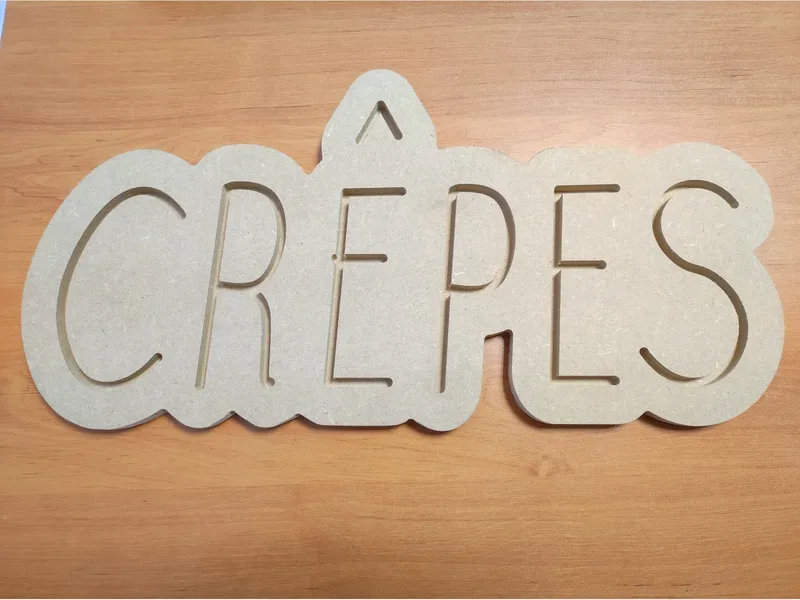 Lettrage CRÊPES découpé